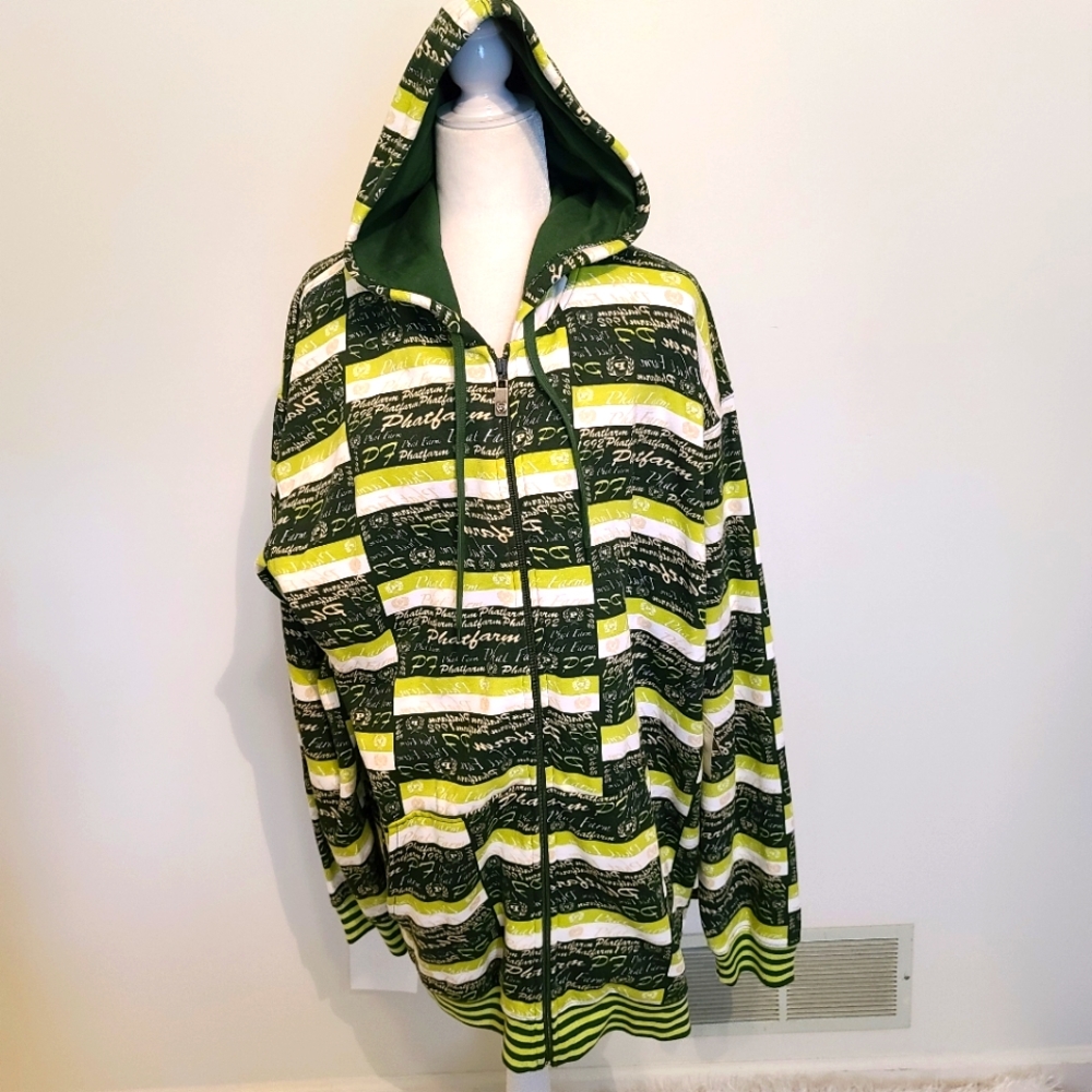 Phat Farm Green Fleece Hoodie XXL